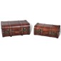 Dekokoffer aus Holz 2 Stk. Retro-Stil Braun Dekokoffer aus Holz 2 Stk. Retro-Stil Braun