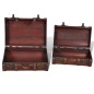 Dekokoffer aus Holz 2 Stk. Retro-Stil Braun Dekokoffer aus Holz 2 Stk. Retro-Stil Braun