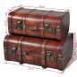 Dekokoffer aus Holz 2 Stk. Retro-Stil Braun Dekokoffer aus Holz 2 Stk. Retro-Stil Braun
