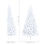 Künstlicher Halber Weihnachtsbaum mit Ständer Weiß 210 cm PVC Künstlicher Halber Weihnachtsbaum mit Ständer Weiß 210 cm PVC