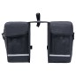 Doppel-Fahrradtasche für Gepäckträger Wasserdicht 35 L Schwarz Doppel-Fahrradtasche für Gepäckträger Wasserdicht 35 L Schwarz