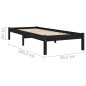 vidaXL Massivholzbett Schwarz Kiefer 90x200 cm vidaXL Massivholzbett Schwarz Kiefer 90x200 cm