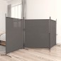 3-tlg. Paravent Anthrazit 525x180 cm Stoff 3-tlg. Paravent Anthrazit 525x180 cm Stoff