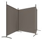 3-tlg. Paravent Anthrazit 525x180 cm Stoff 3-tlg. Paravent Anthrazit 525x180 cm Stoff