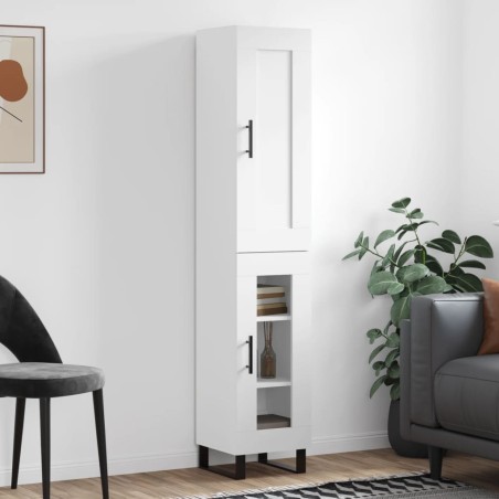 Highboard Weiß 34,5x34x180 cm Holzwerkstoff