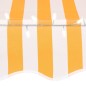 vidaXL Einziehbare Markise Handbetrieben mit LED 300 cm Weiß Orange vidaXL Einziehbare Markise Handbetrieben mit LED 300 cm Weiß Orange