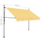 vidaXL Einziehbare Markise Handbetrieben mit LED 300 cm Weiß Orange vidaXL Einziehbare Markise Handbetrieben mit LED 300 cm Weiß Orange