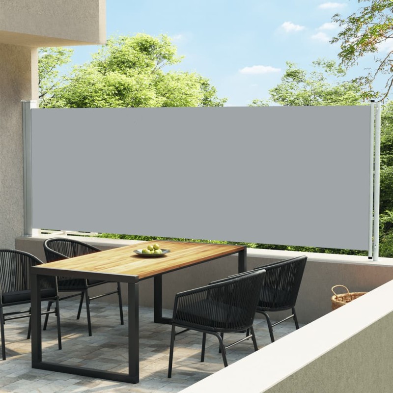 Seitenmarkise Ausziehbar 160x600 cm Grau