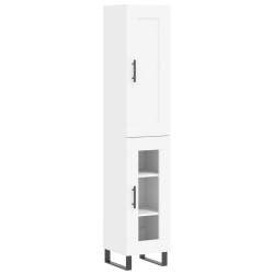 Highboard Weiß 34,5x34x180 cm Holzwerkstoff