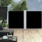 Ausziehbare Seitenmarkise Schwarz 100 x 600 cm Ausziehbare Seitenmarkise Schwarz 100 x 600 cm