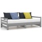 vidaXL Tagesbett Ausziehbar Grau Kiefer Massivholz 2x(90x200) cm  
