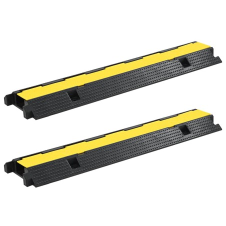 vidaXL Kabelbrücken 2 Stk. 1 Kanal Gummi 100 cm 