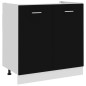 Spülenunterschrank Schwarz 80x46x81,5 cm Holzwerkstoff Spülenunterschrank Schwarz 80x46x81,5 cm Holzwerkstoff