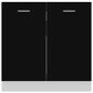 Spülenunterschrank Schwarz 80x46x81,5 cm Holzwerkstoff Spülenunterschrank Schwarz 80x46x81,5 cm Holzwerkstoff