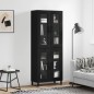 Highboard Schwarz 69,5x34x180 cm Holzwerkstoff Highboard Schwarz 69,5x34x180 cm Holzwerkstoff