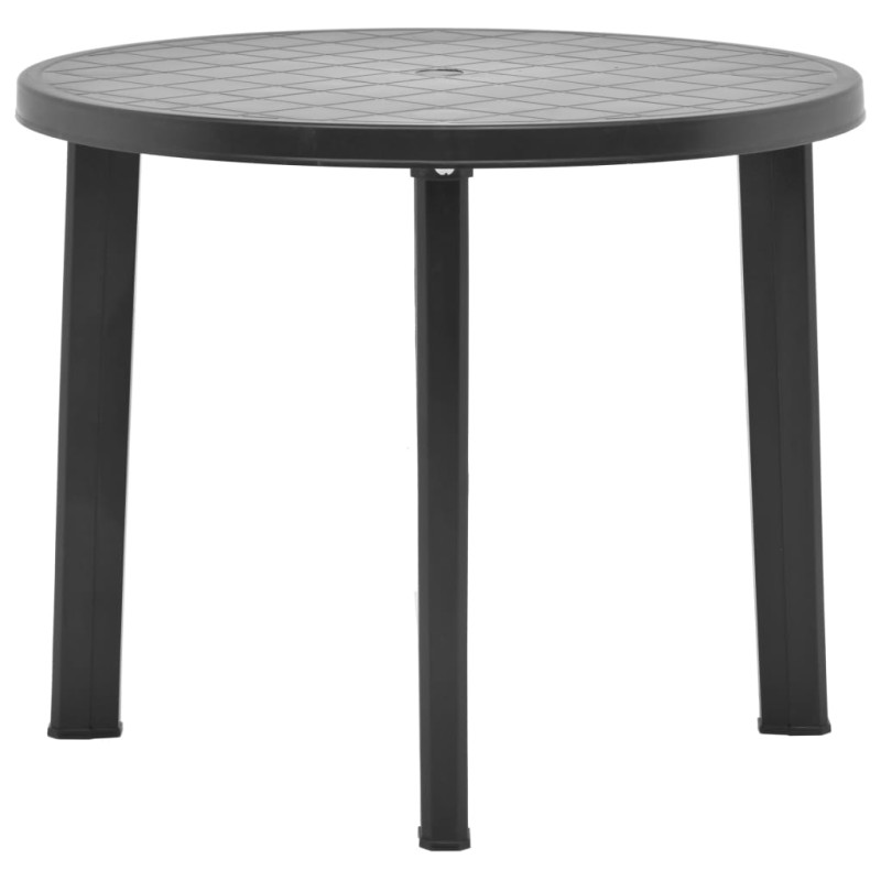 vidaXL Gartentisch Anthrazit 89 cm Kunststoff vidaXL Gartentisch Anthrazit 89 cm Kunststoff