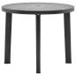 vidaXL Gartentisch Anthrazit 89 cm Kunststoff vidaXL Gartentisch Anthrazit 89 cm Kunststoff