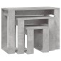 vidaXL Satztische 3-tlg. Betongrau Holzwerkstoff vidaXL Satztische 3-tlg. Betongrau Holzwerkstoff