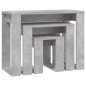 vidaXL Satztische 3-tlg. Betongrau Holzwerkstoff vidaXL Satztische 3-tlg. Betongrau Holzwerkstoff