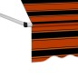 Einziehbare Markise Handbetrieben 250 cm Orange und Braun Einziehbare Markise Handbetrieben 250 cm Orange und Braun