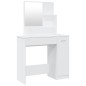 vidaXL Schminktisch mit Spiegel Weiß 86,5x35x136 cm vidaXL Schminktisch mit Spiegel Weiß 86,5x35x136 cm