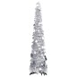Künstlicher Pop-Up-Weihnachtsbaum Silbern 120 cm PET Künstlicher Pop-Up-Weihnachtsbaum Silbern 120 cm PET