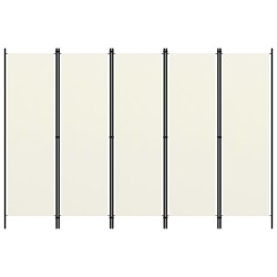 5-tlg. Raumteiler Cremeweiß 250x180 cm