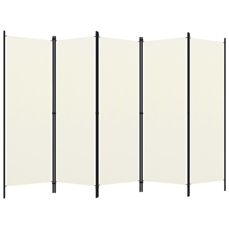 5-tlg. Raumteiler Cremeweiß 250x180 cm