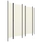 5-tlg. Raumteiler Cremeweiß 250x180 cm 5-tlg. Raumteiler Cremeweiß 250x180 cm
