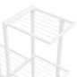 vidaXL Blumenständer auf Rollen 94,5x25x92,5 cm Weiß Metall