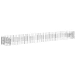 vidaXL Gabionen-Hochbeet Verzinktes Eisen 600x100x50 cm