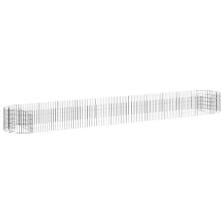 vidaXL Gabionen-Hochbeet Verzinktes Eisen 600x100x50 cm