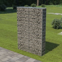 vidaXL Gabionenwand mit Abdeckung Verzinkter Stahl 100×20×150 cm