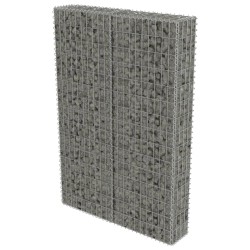 vidaXL Gabionenwand mit Abdeckung Verzinkter Stahl 100×20×150 cm