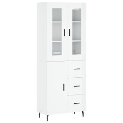 vidaXL Highboard Hochglanz-Weiß 69,5x34x180 cm Holzwerkstoff