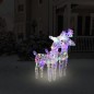 LED-Rentiere 2 Stk. Mehrfarbig 80 LEDs Acryl LED-Rentiere 2 Stk. Mehrfarbig 80 LEDs Acryl