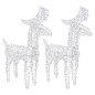 LED-Rentiere 2 Stk. Mehrfarbig 80 LEDs Acryl LED-Rentiere 2 Stk. Mehrfarbig 80 LEDs Acryl