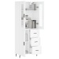 vidaXL Highboard Hochglanz-Weiß 69,5x34x180 cm Holzwerkstoff vidaXL Highboard Hochglanz-Weiß 69,5x34x180 cm Holzwerkstoff
