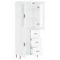 vidaXL Highboard Hochglanz-Weiß 69,5x34x180 cm Holzwerkstoff vidaXL Highboard Hochglanz-Weiß 69,5x34x180 cm Holzwerkstoff