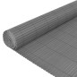 Gartenzaun Doppelseitig PVC 90 x 500 cm Grau Gartenzaun Doppelseitig PVC 90 x 500 cm Grau