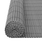 Gartenzaun Doppelseitig PVC 90 x 500 cm Grau Gartenzaun Doppelseitig PVC 90 x 500 cm Grau