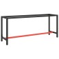 vidaXL Werkbankgestell Mattschwarz und Mattrot 190x50x79 cm Metall vidaXL Werkbankgestell Mattschwarz und Mattrot 190x50x79 cm Metall