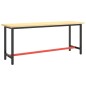 vidaXL Werkbankgestell Mattschwarz und Mattrot 190x50x79 cm Metall vidaXL Werkbankgestell Mattschwarz und Mattrot 190x50x79 cm Metall