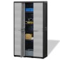 Gartenschrank mit 4 Regalen Schwarz und Grau Gartenschrank mit 4 Regalen Schwarz und Grau