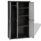 Gartenschrank mit 4 Regalen Schwarz und Grau Gartenschrank mit 4 Regalen Schwarz und Grau