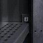 Gartenschrank mit 4 Regalen Schwarz und Grau Gartenschrank mit 4 Regalen Schwarz und Grau