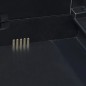 Gartenschrank mit 4 Regalen Schwarz und Grau Gartenschrank mit 4 Regalen Schwarz und Grau