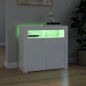 Sideboard mit LED-Leuchten Hochglanz-Weiß 80x35x75 cm Sideboard mit LED-Leuchten Hochglanz-Weiß 80x35x75 cm