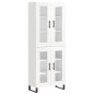 Highboard Hochglanz-Weiß 69,5x34x180 cm Holzwerkstoff Highboard Hochglanz-Weiß 69,5x34x180 cm Holzwerkstoff