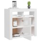 Sideboard mit LED-Leuchten Hochglanz-Weiß 80x35x75 cm Sideboard mit LED-Leuchten Hochglanz-Weiß 80x35x75 cm